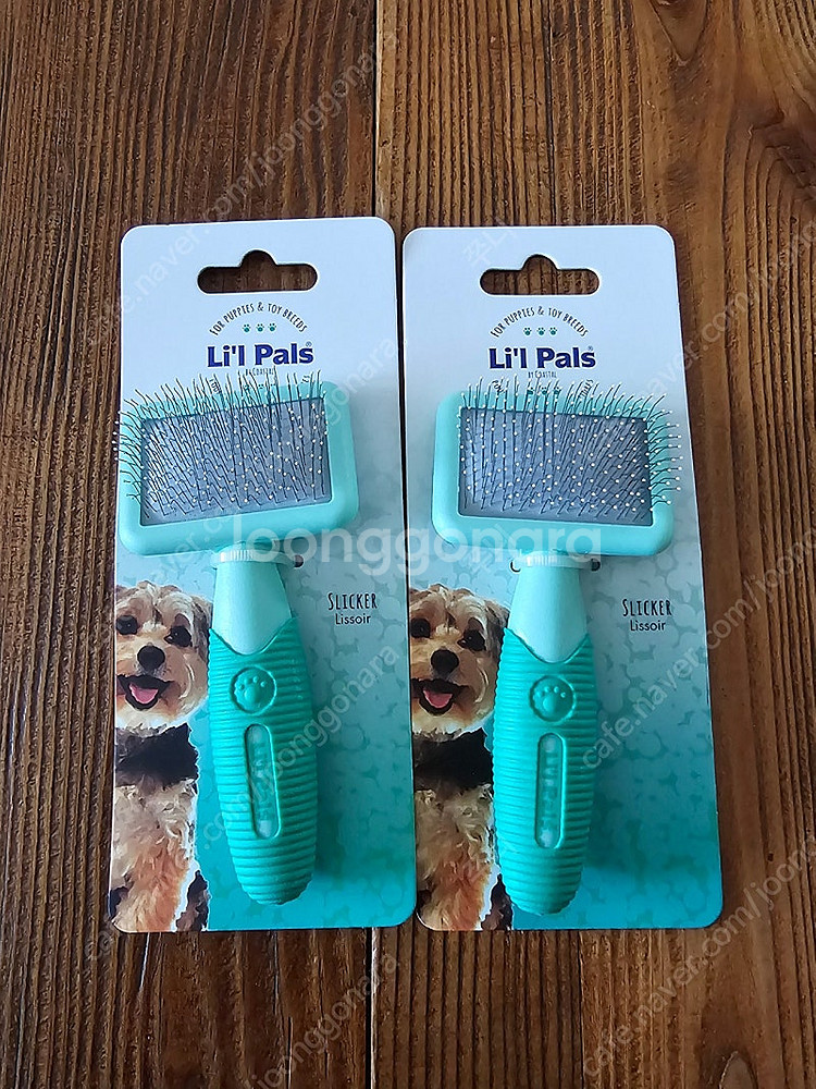 새상품)Li'l Pals 강아지 슬리커 브러쉬 릴팰스 매직 미니 슬리커,--0