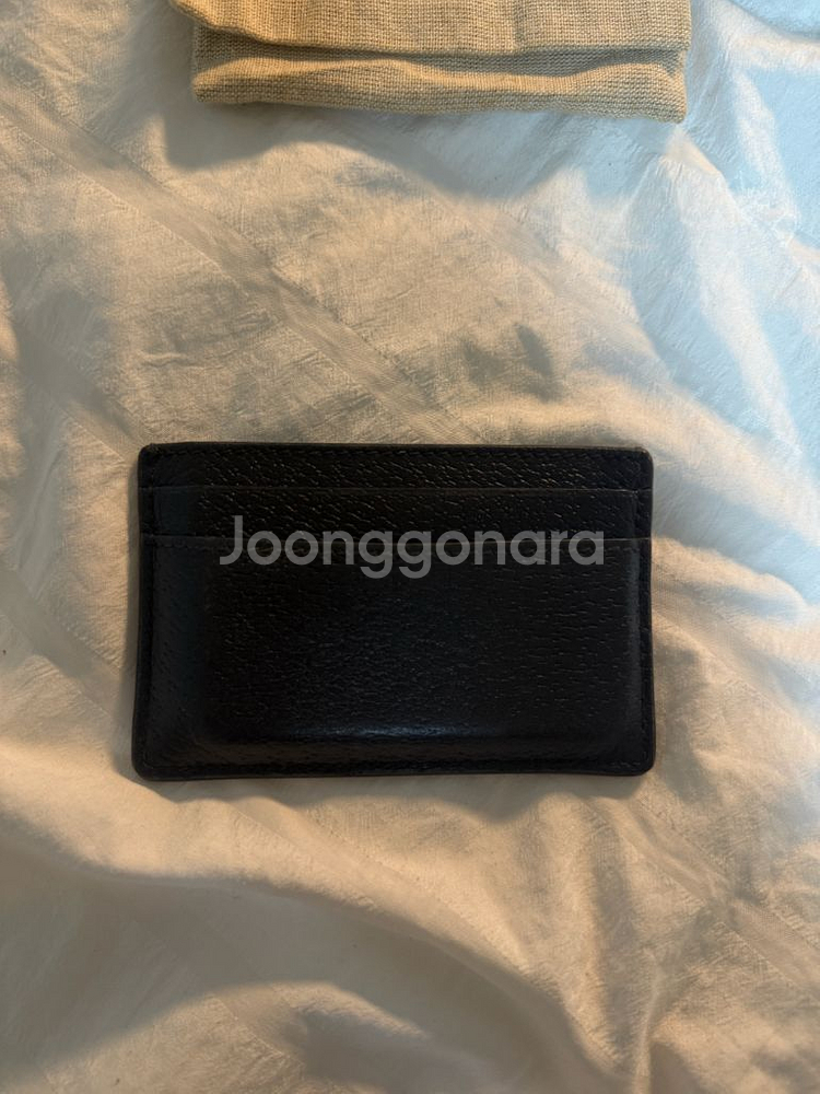 구찌 GG 마몬트 레더 카드지갑 블랙 금장--1