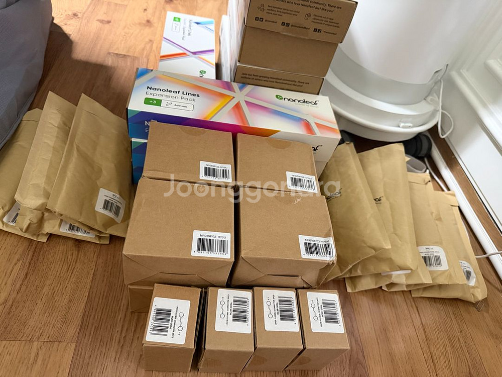 나노리프 라인 스퀘어 확장팩 커넥터 블랙 스킨 충전기--0