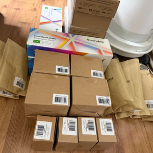 나노리프 라인 스퀘어 확장팩 커넥터 블랙 스킨 충전기