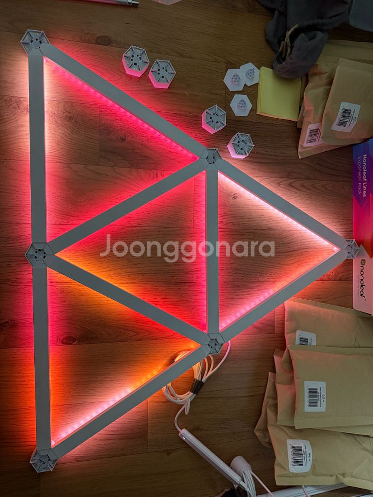 나노리프 라인 스퀘어 확장팩 커넥터 블랙 스킨 충전기--2