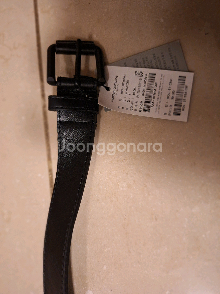 # codes combine 남성 가죽 벨트 블랙--1