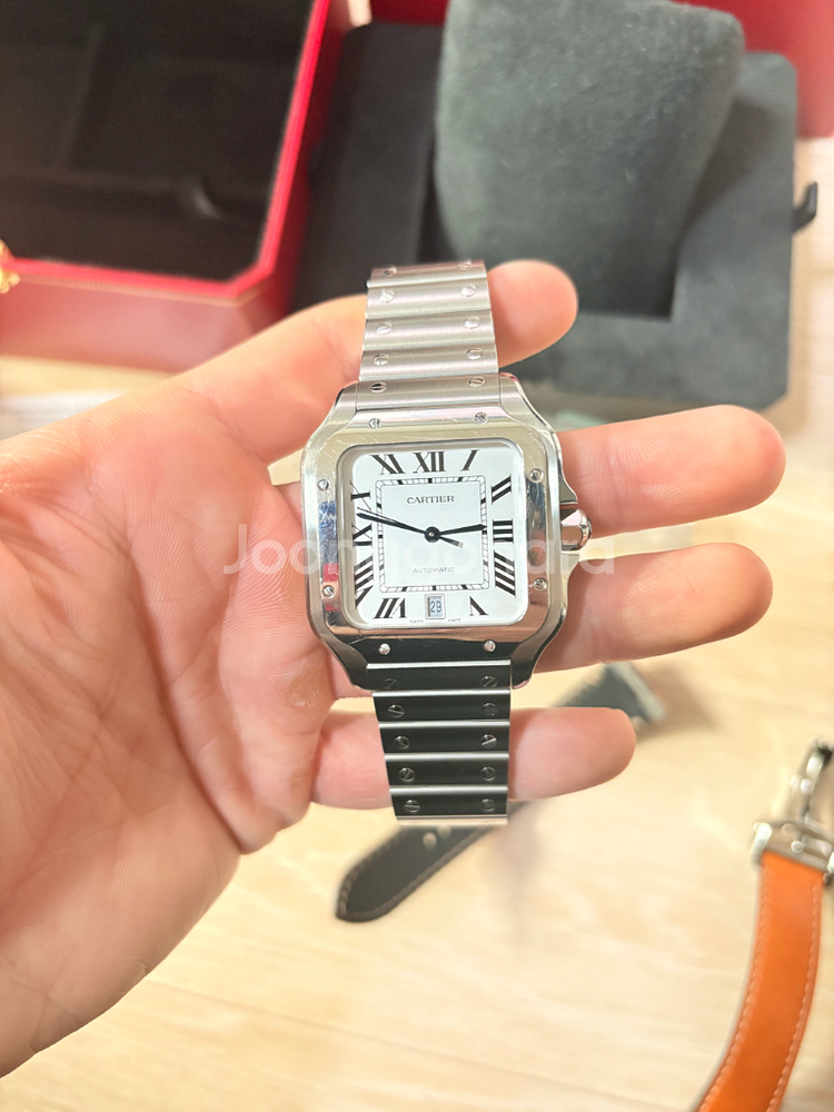 까르띠에 산토스 드 까르띠에 스틸 라지 팝니다--1