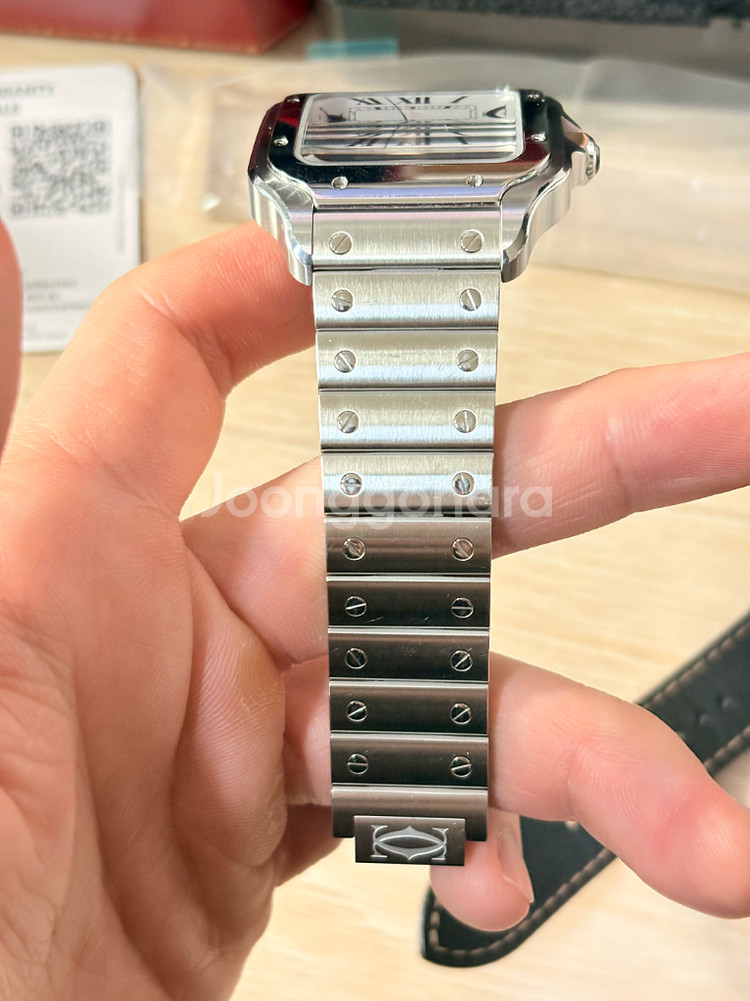 까르띠에 산토스 드 까르띠에 스틸 라지 팝니다--6