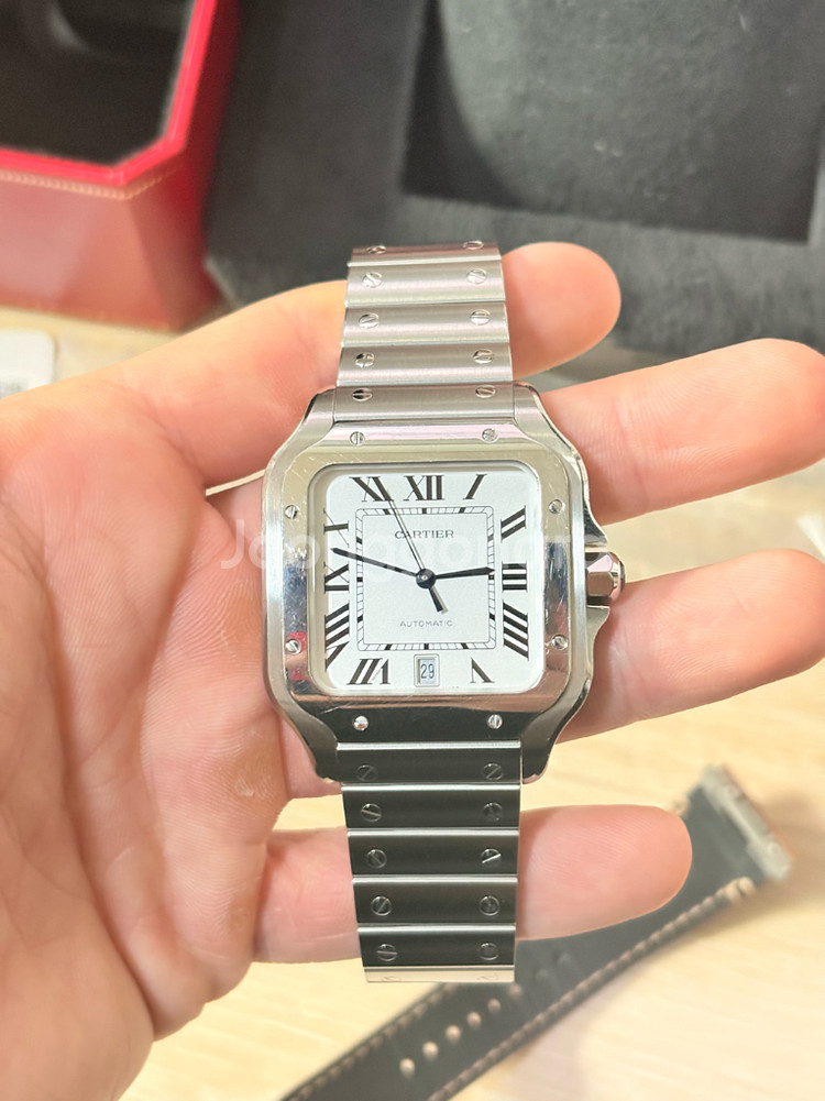 까르띠에 산토스 드 까르띠에 스틸 라지 팝니다--3