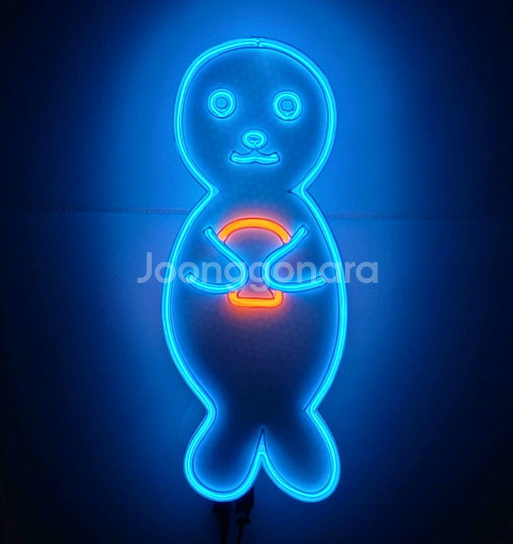네온사인 해달 물개 물범 led 램프 무드등 조명--0