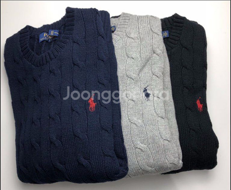 새거) 폴로 랄프로렌 케이블 니트 스웨터 맨투맨--0