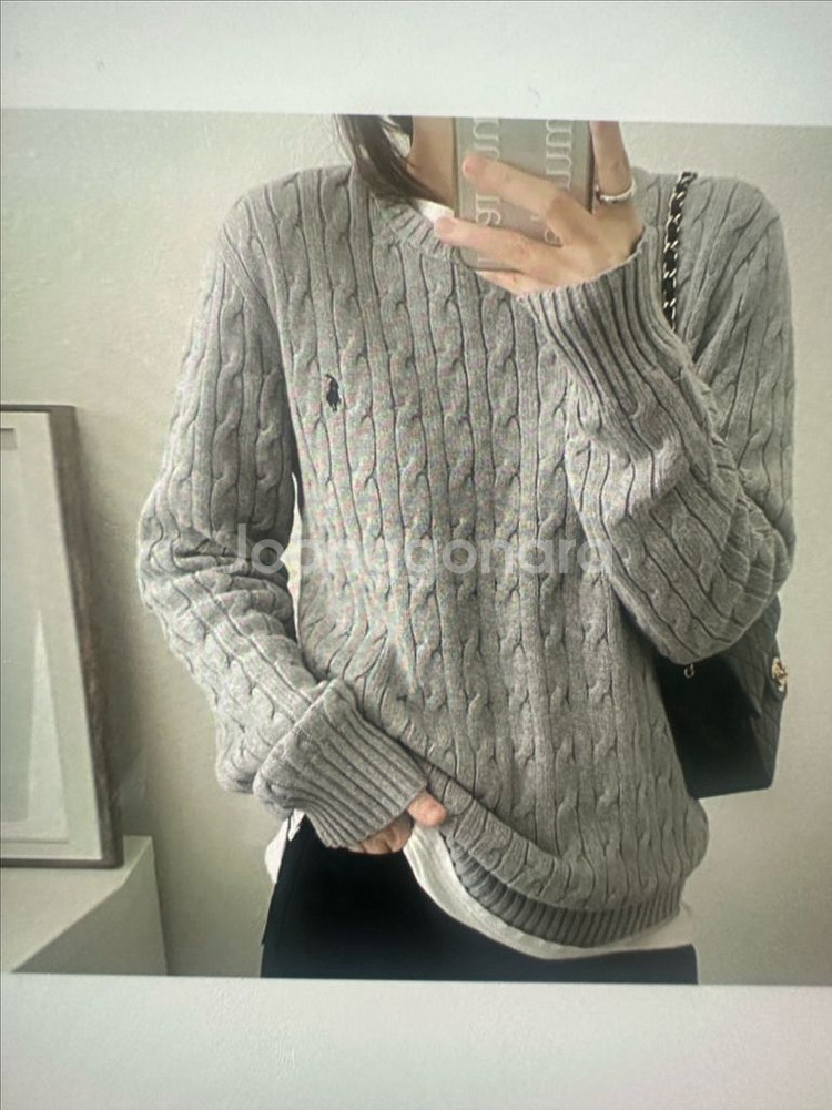 새거) 폴로 랄프로렌 케이블 니트 스웨터 맨투맨--4