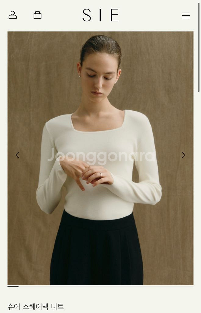 시에 슈어 스퀘어넥 니트--3