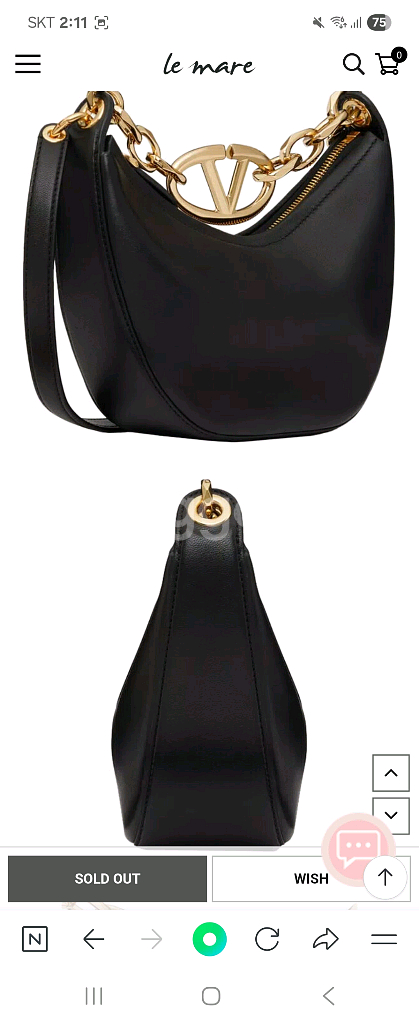 정품 발렌티노 가라바니 문 체인 호보백(새상품)--9