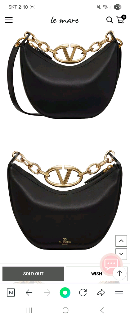 정품 발렌티노 가라바니 문 체인 호보백(새상품)--8