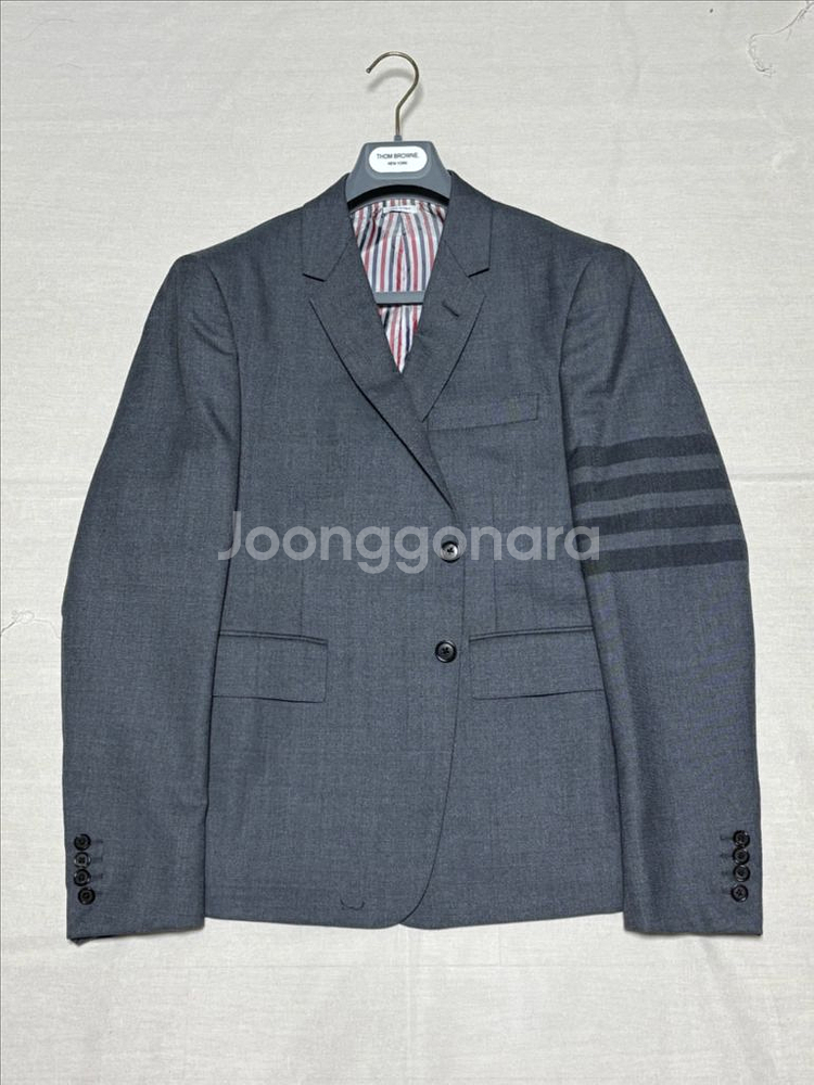 톰브라운 사선완장 블레이저 그레이 [3]--0