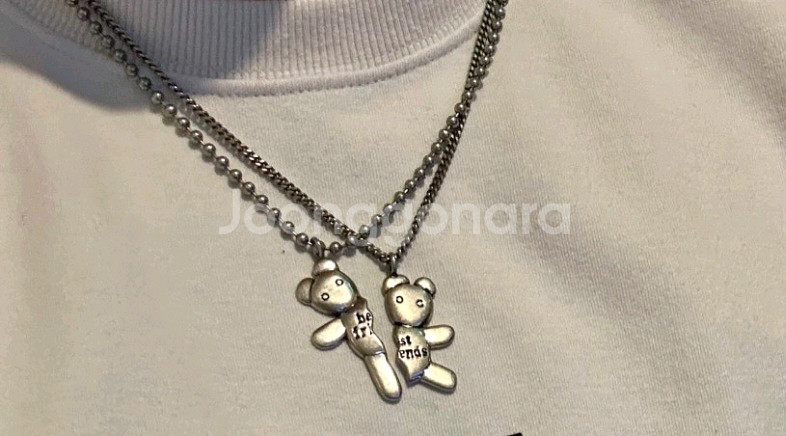 헤븐바이마크제이콥스 프랜드쉽 곰돌이 펜던트 목걸이--1