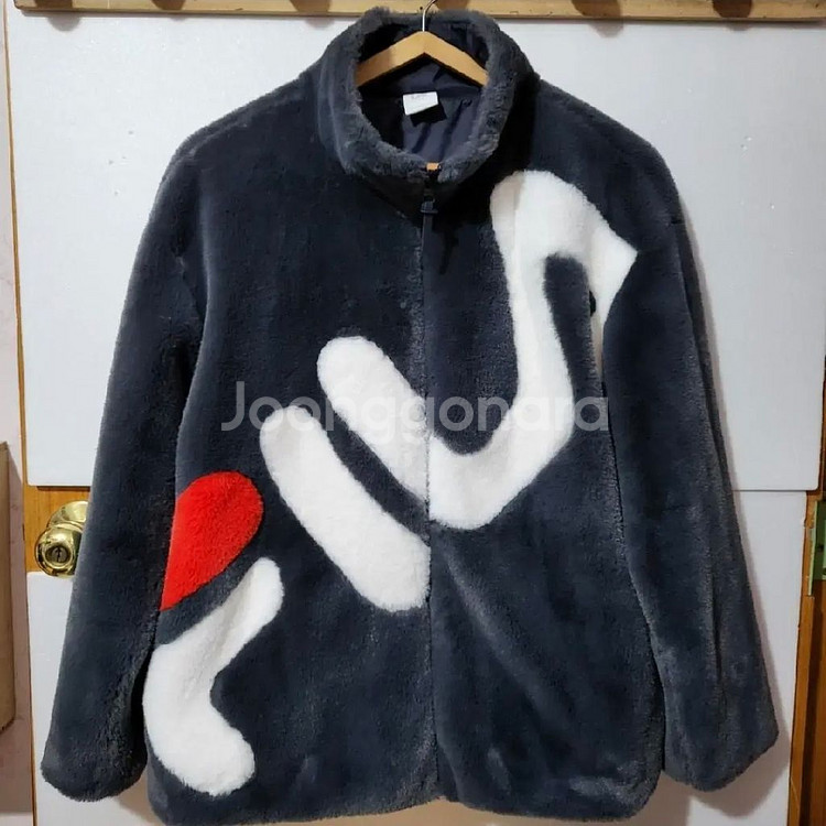 s급 휠라 밍크 퍼 코트 후리스자켓 L 95--0