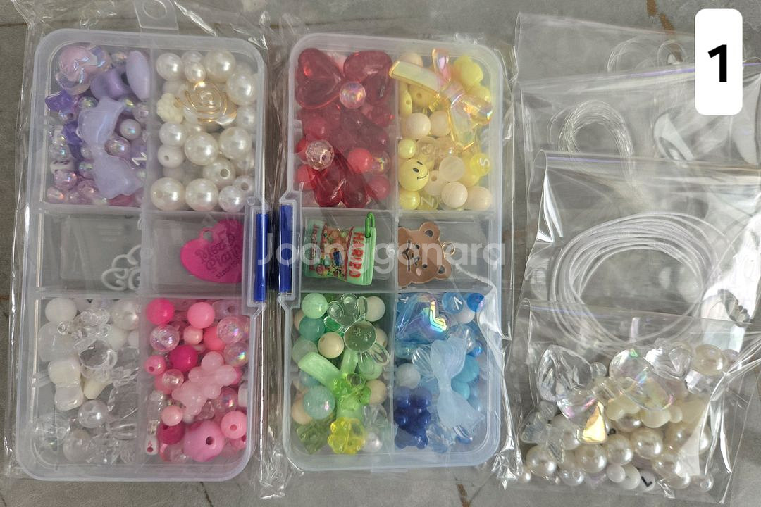 8컬러 비즈 키링 폰스트랩 만들기 키트--2