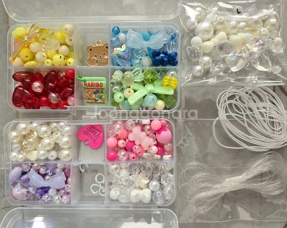 8컬러 비즈 키링 폰스트랩 만들기 키트--1