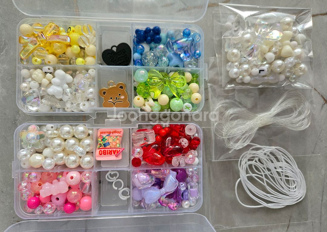 8컬러 비즈 키링 폰스트랩 만들기 키트--4