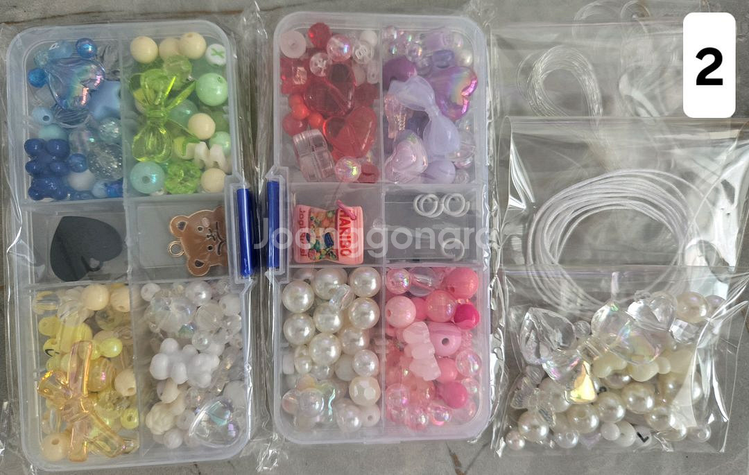 8컬러 비즈 키링 폰스트랩 만들기 키트--3