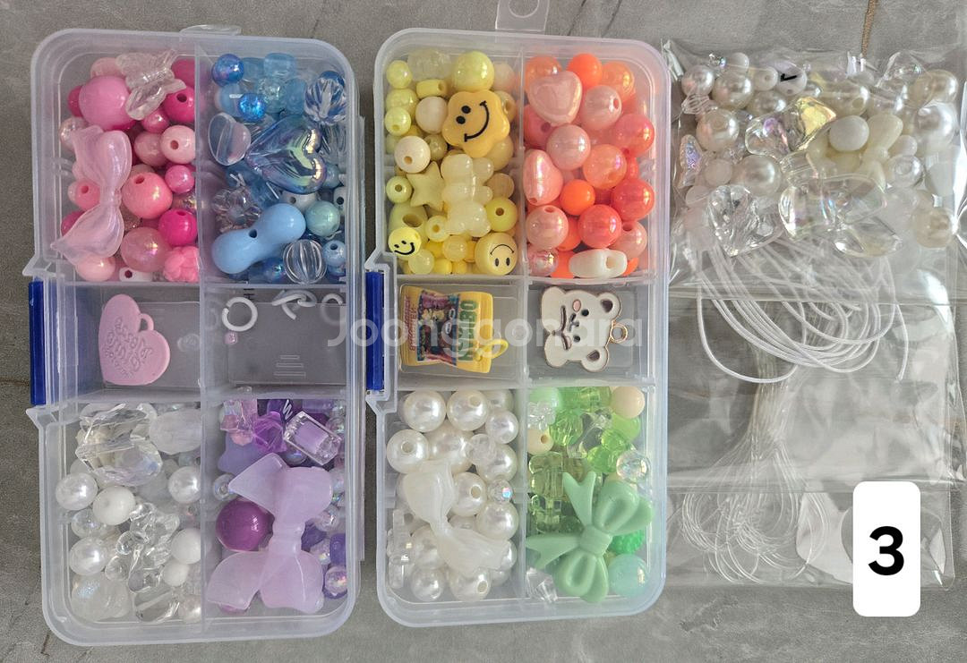 8컬러 비즈 키링 폰스트랩 만들기 키트--5