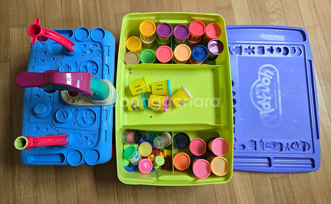 플레이도우 테이블+아이스크림 만들기툴도구+클레이21개--0