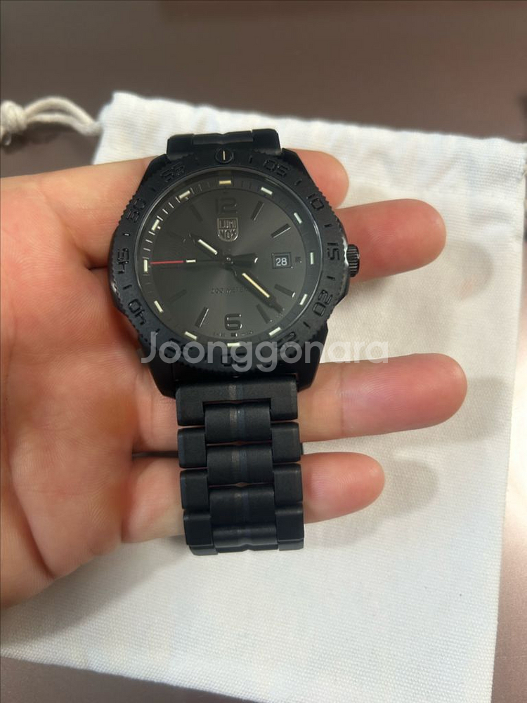 루미녹스 3121.BO 퍼시픽 다이버 시계 올블랙 카본--1