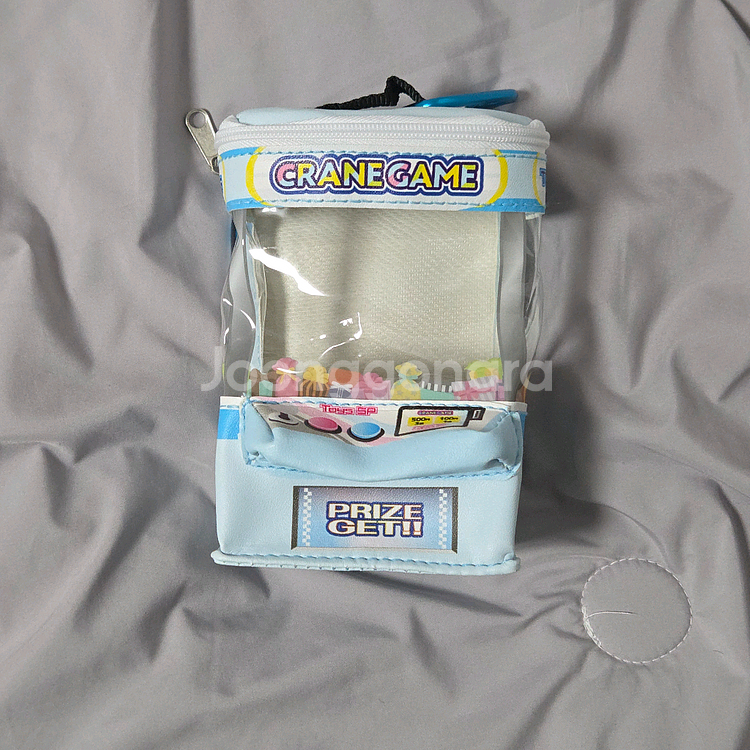 가챠 파우치 블루 크레인 머신 키링--1