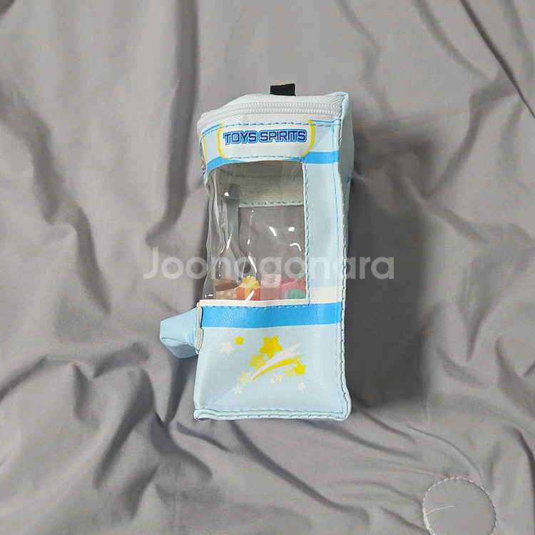 가챠 파우치 블루 크레인 머신 키링--2