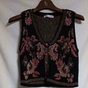 자라 여성 니트 조끼 가디건 90