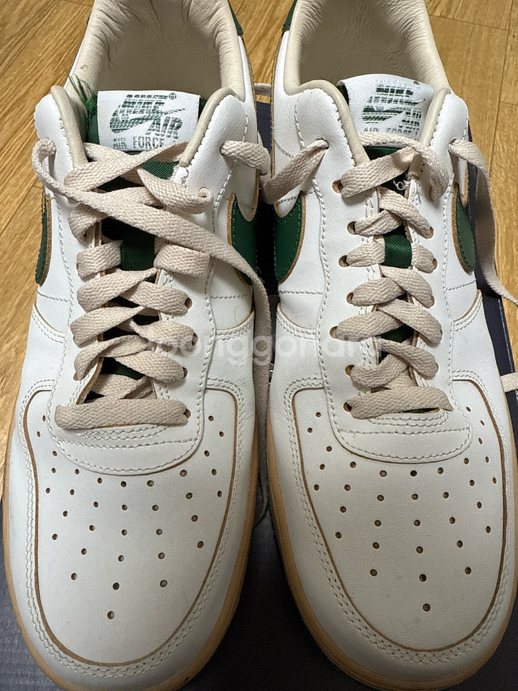 (W) 나이키 에어포스 1 로우 골지 그린--1