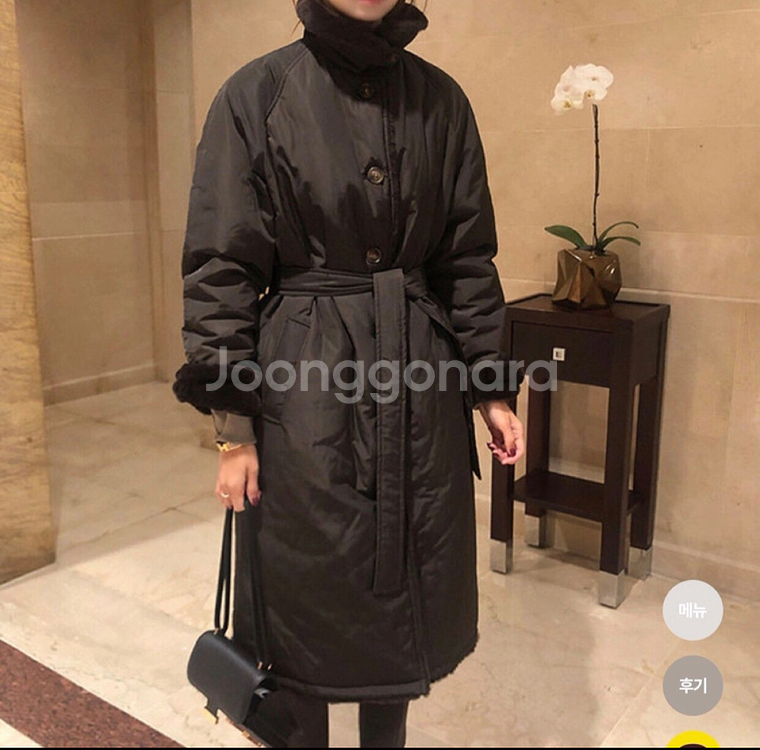 시크드 르메르 베어 트렌치 코트 초코브라운 프리사이즈 이불트랜치패딩--6