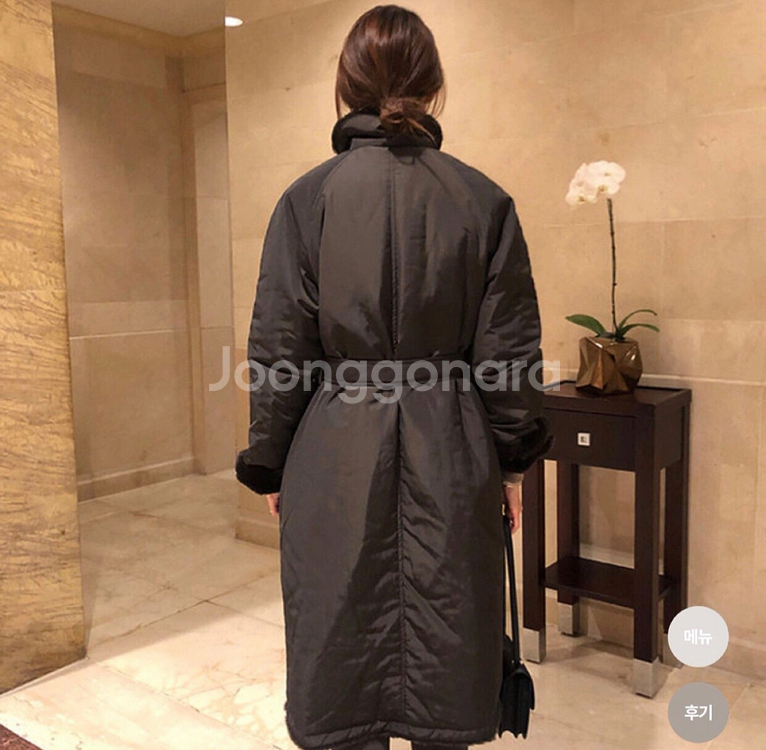 시크드 르메르 베어 트렌치 코트 초코브라운 프리사이즈 이불트랜치패딩--7