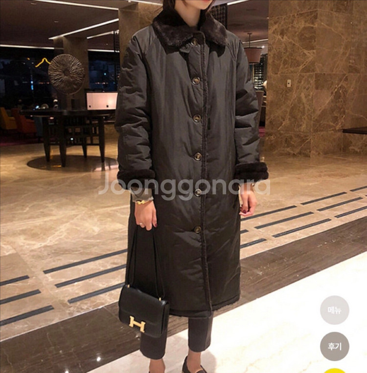 시크드 르메르 베어 트렌치 코트 초코브라운 프리사이즈 이불트랜치패딩--3