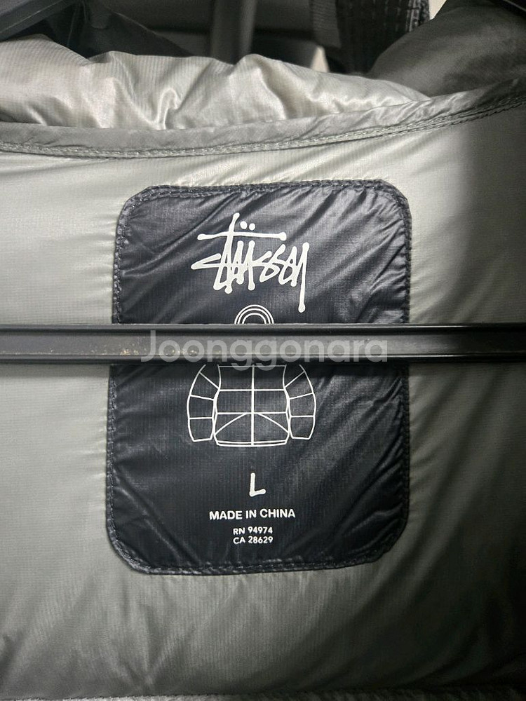 스투시 다운 파카 마이크로 립스탑 팬텀 블랙 L--2