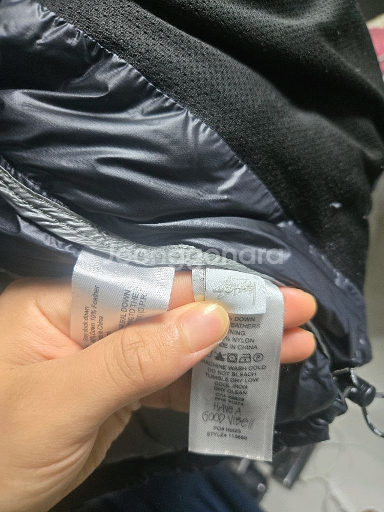 스투시 다운 파카 마이크로 립스탑 팬텀 블랙 L--5