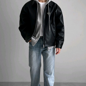 프라다 후드 레더 자켓