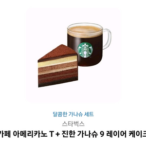 스타벅스 카페아메리카노T 가나슈9레이어케이크