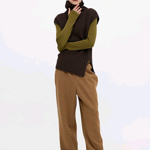 (가격인하)R2W 헤이글 부클 슬릿 니트베스트 1(s) 브라운