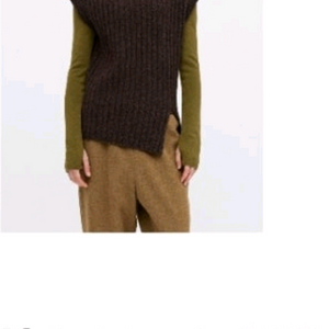 R2W 헤이글 부클 슬릿 니트베스트 1(s) 브라운