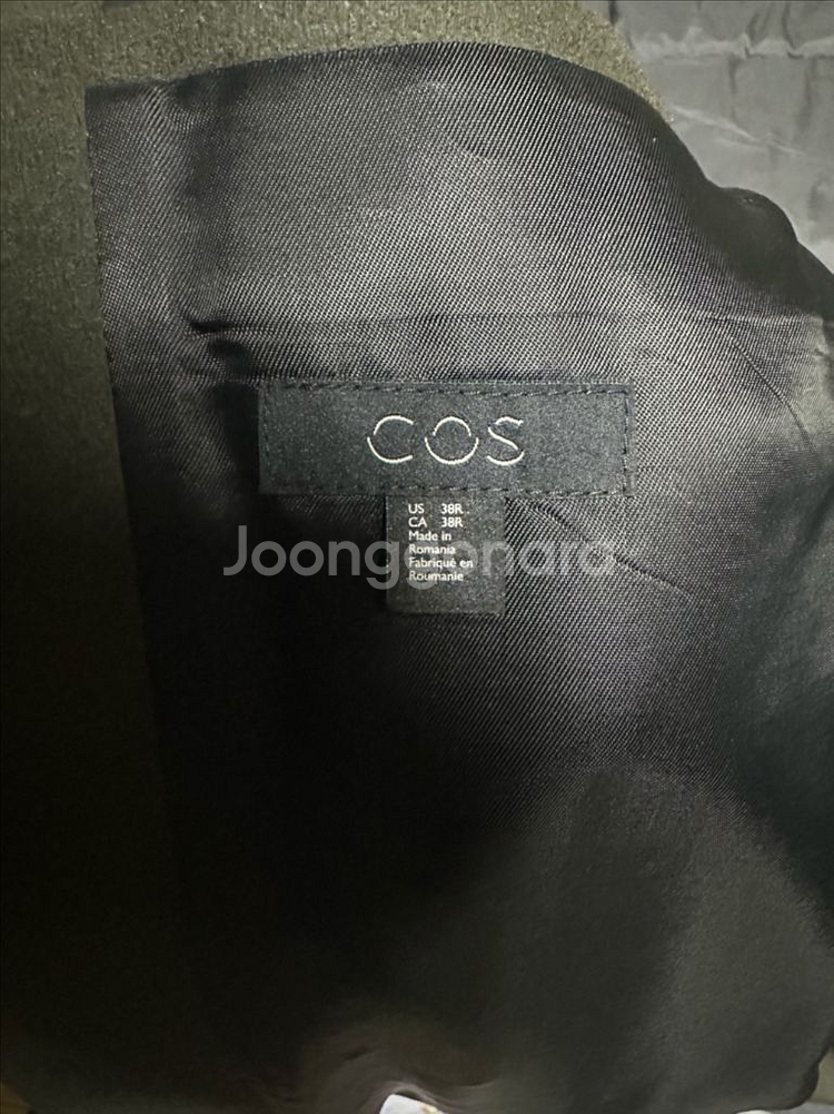 코스 / 울 테일러드 코트 카키 새상품 / 38--2