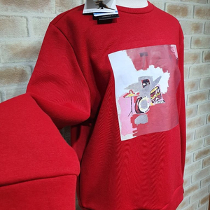 택부착 장미쉘 바스키아 정품 융털 안감 맨투맨 95