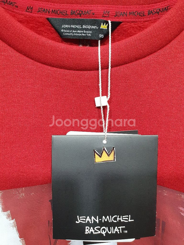 택부착 장미쉘 바스키아 정품 융털 안감 맨투맨 95--2