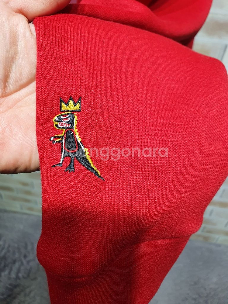 택부착 장미쉘 바스키아 정품 융털 안감 맨투맨 95--7