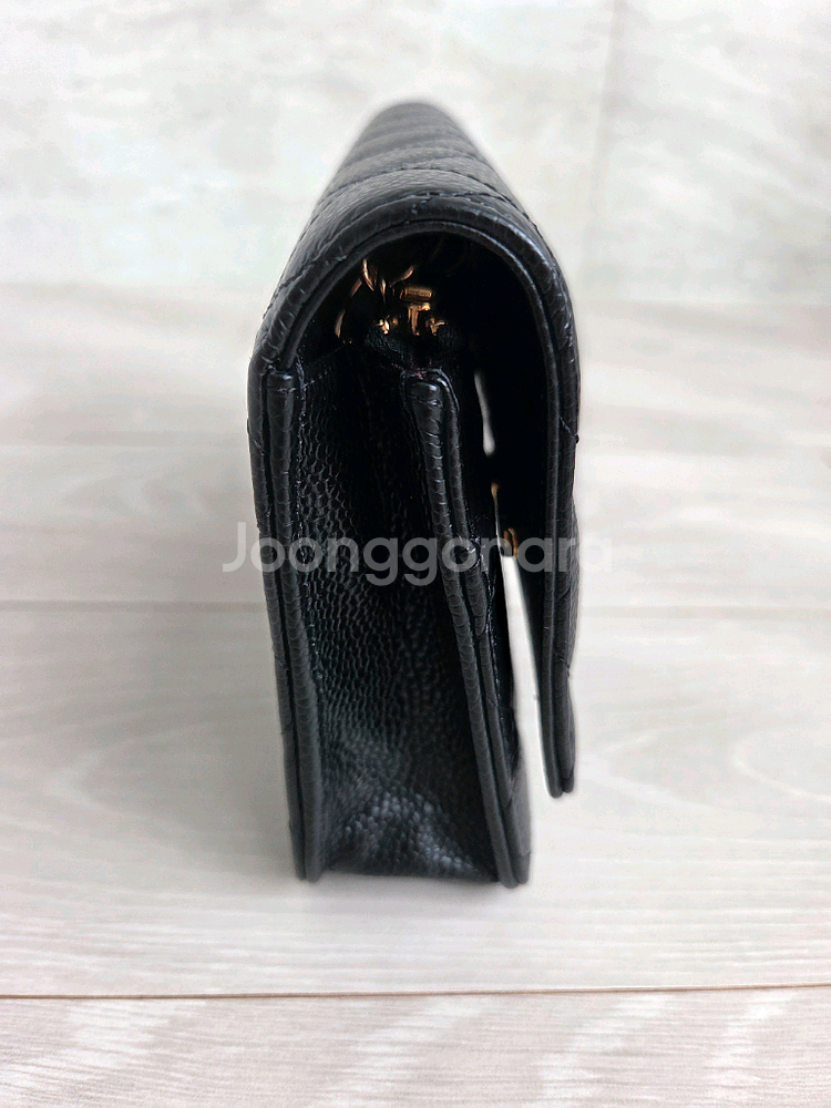 샤넬 클래식WOC 블랙 캐비어 금장--4