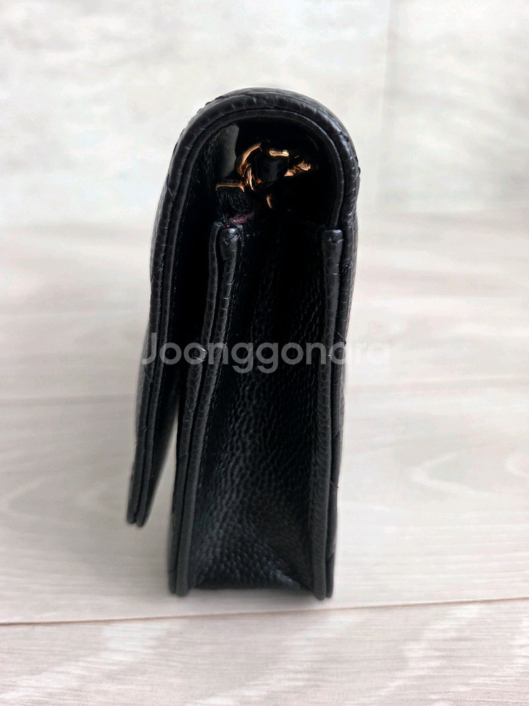 샤넬 클래식WOC 블랙 캐비어 금장--3