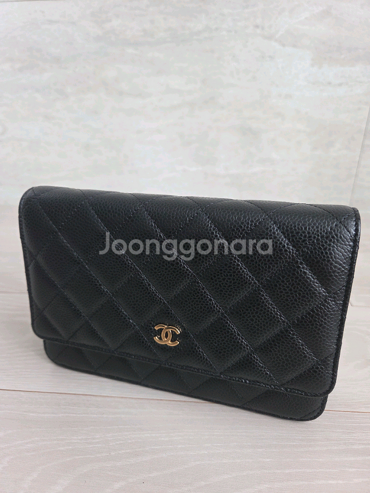 샤넬 클래식WOC 블랙 캐비어 금장--1