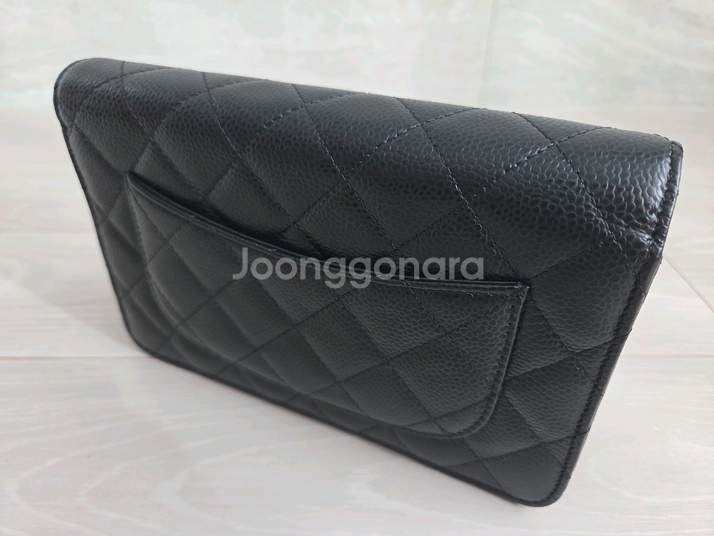 샤넬 클래식WOC 블랙 캐비어 금장--2