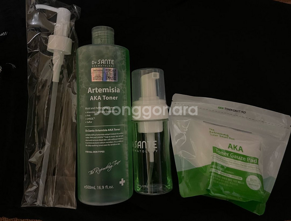 (택포) 닥터 상떼 아카 토너 500ml+거즈패드--0