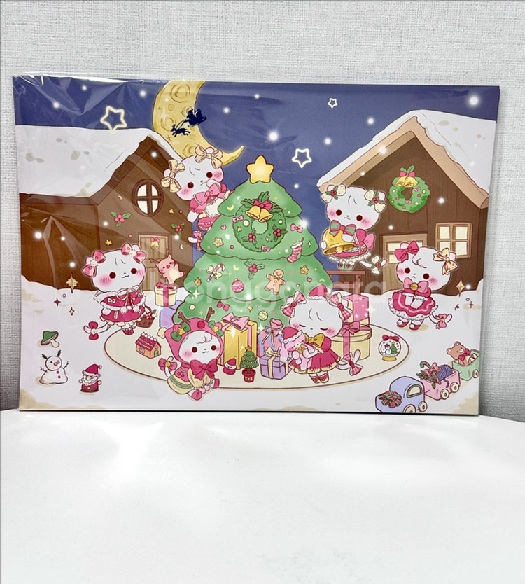 히님 마찌 Christmas 랩핑지 + 대떡메모지 set--1