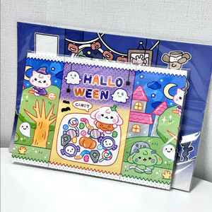 할로윈(Halloween) & 흑임자 캐릭터 포장 랩핑지 set