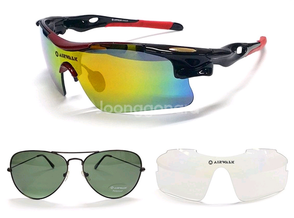 새상품) 에어워크 스포츠 선글라스 3종 세트--3